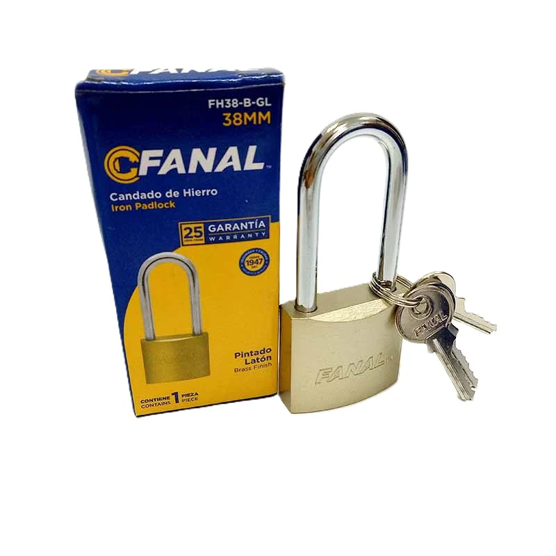 Candado hierro 1 1/2 gancho largo fh38-b-gl Fanal