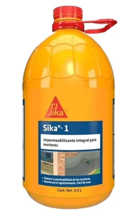 Impermeabilizante Para Mortero Sika-1 Pet 4.5 Lts