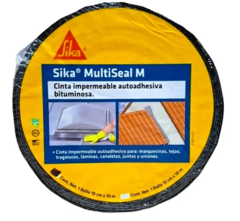 Cinta Asfáltica MultiSeal M 10Cm X 10Mts (Blanca) Sika código 70720