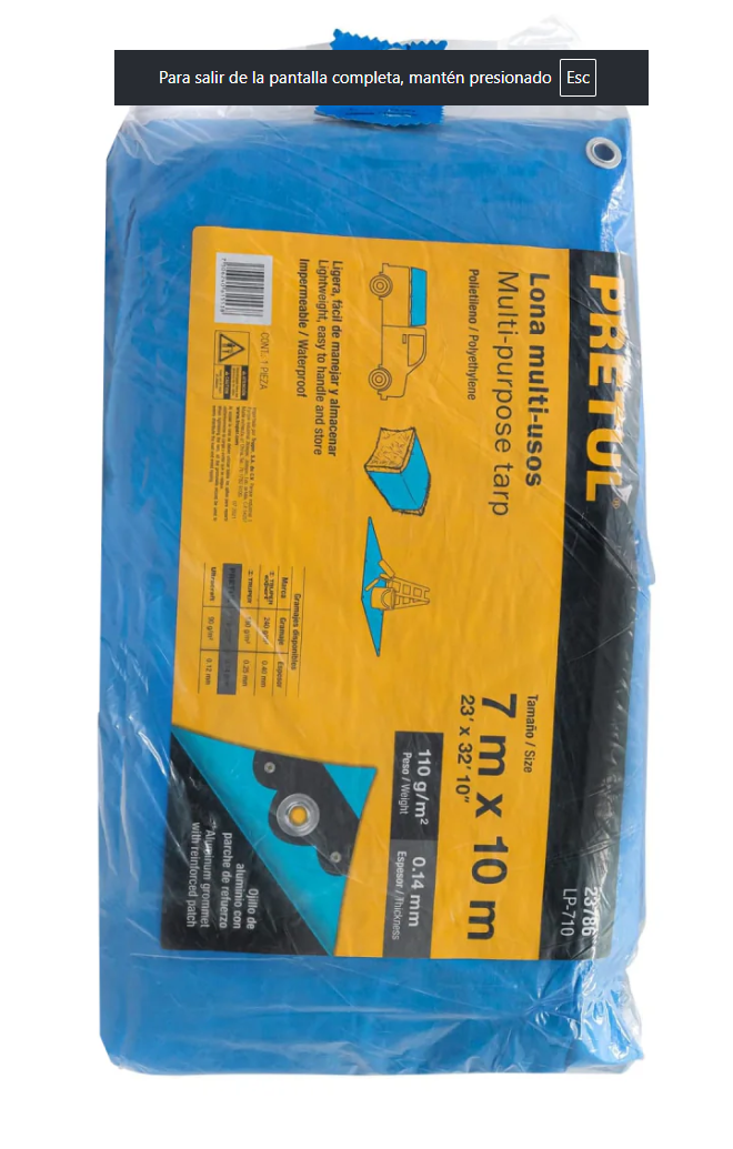 Lona Azul 7 X 10Mt Lp-710 Pretul