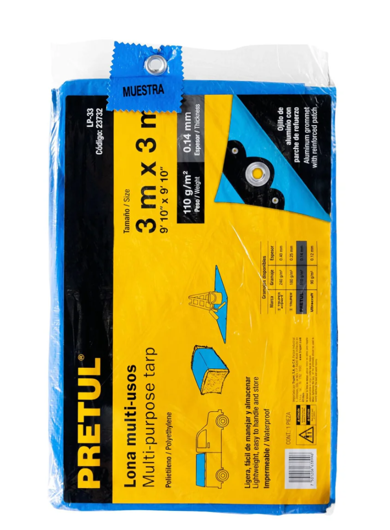 Lona Polietileno 3 X 3 Mts Lp-33 Pretul