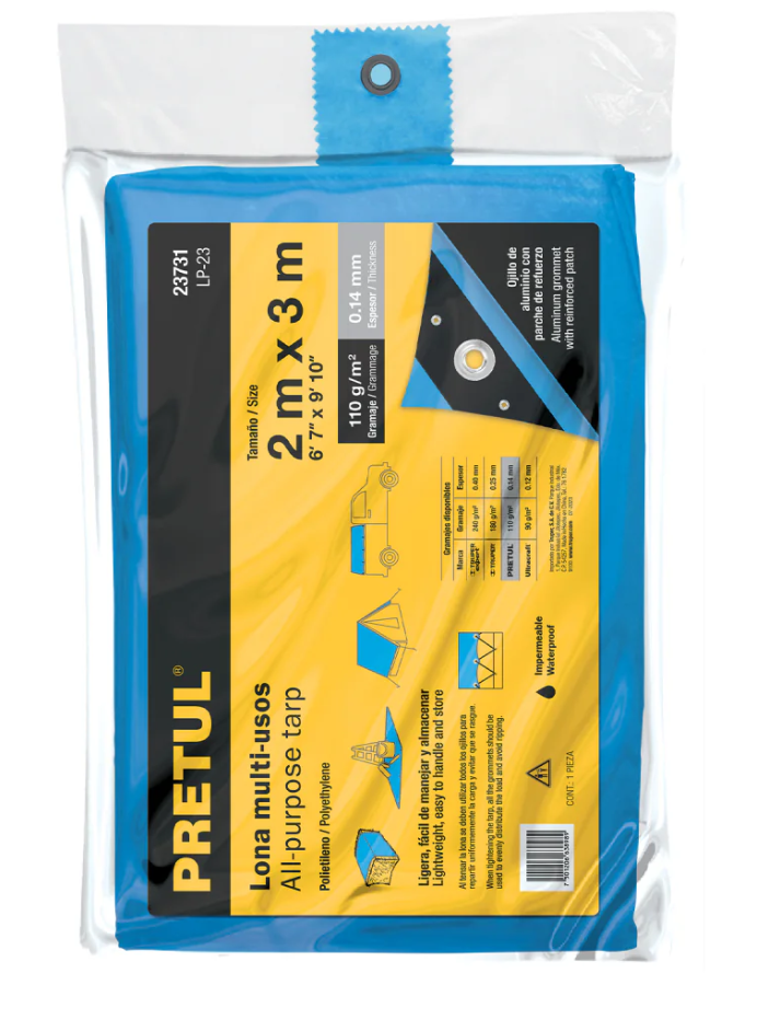 Lona Polietileno 2 X 3 Metros Lp-23 Pretul