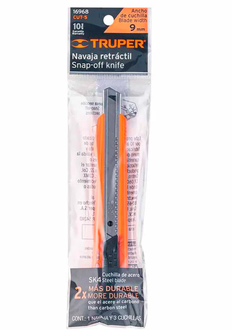 Navaja Cutter Plastico 5" Cut-5 Truper