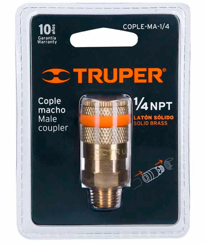 Cople Macho Para Aire 1/4"Npt Cople-Ma-1/4 Truper