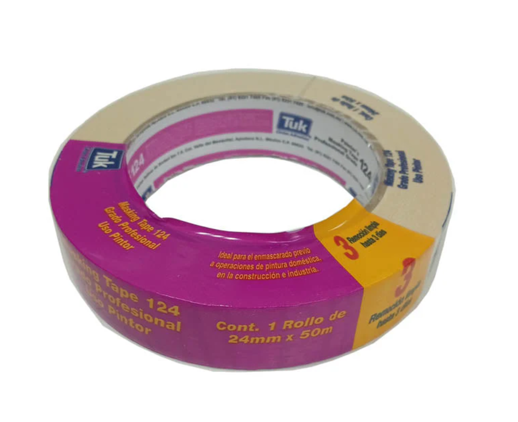 Cinta masking tape tipo 124 24mm x 50mm tuk
