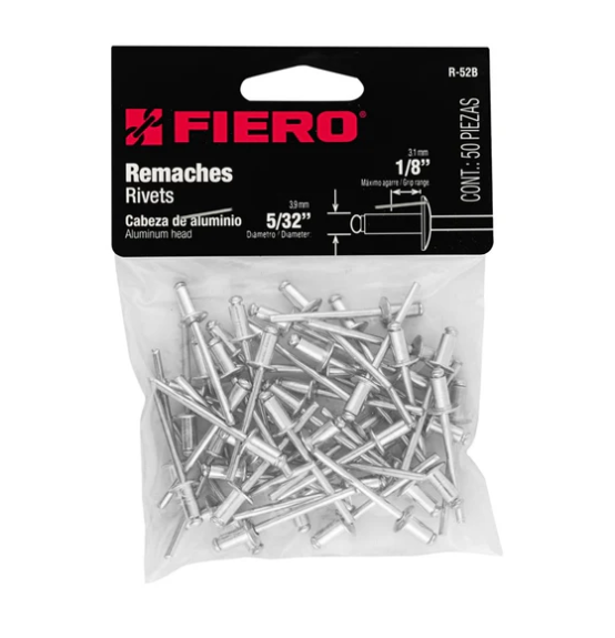Remaches D/Alum.5/32" R-52B 50Pz Fiero