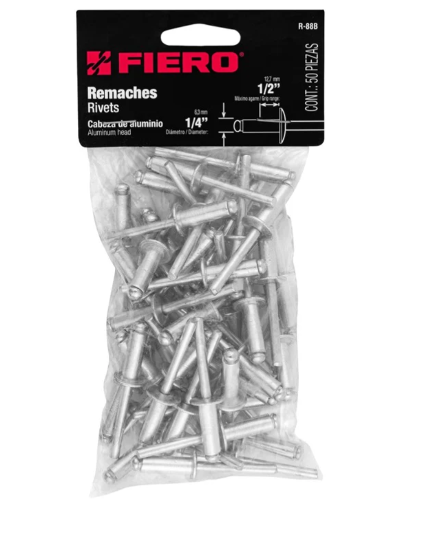 Remaches D/Alum.1/4" R-88B 50Pz Fiero