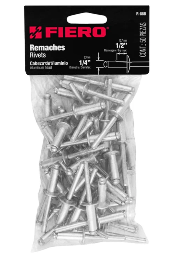Remaches D/Alum.1/4" R-88B 50Pz Fiero