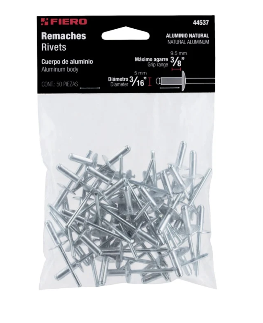 Remaches De Aluminio 3/16"R-66Lf-B 50Pz Fiero