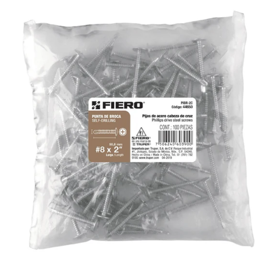 Pija Punta Broca 2" Pibr-2C Fiero 100 Piezas