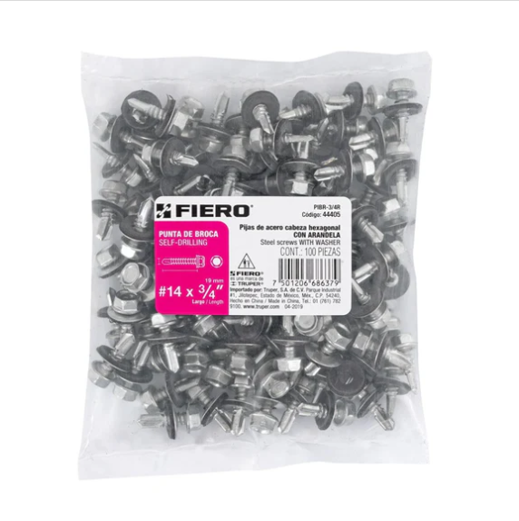 Pija Punta Broca 3/4" C/Rondana Pibr-3/4R Fiero 100 Piezas