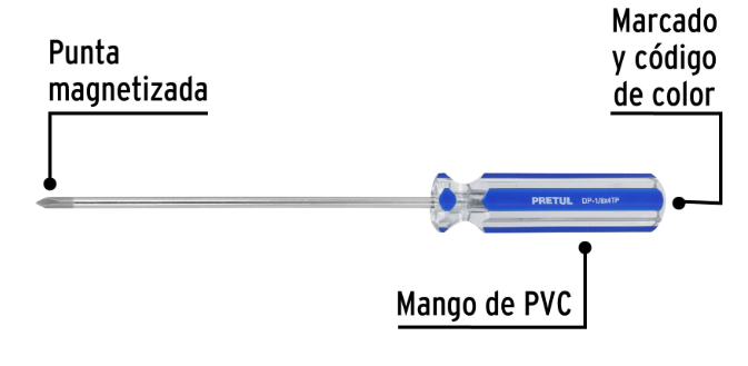Desarmador de cruz 1/8" x 4"