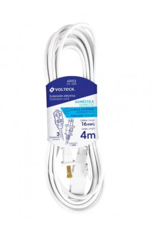 Extensión Eléctrico Domestica 4Mt