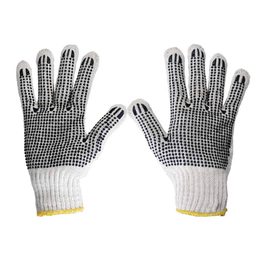 Guantes de algodón con puntos