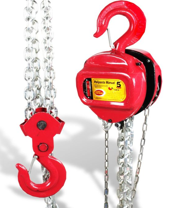 Polipasto Manual 5 ton, Cadena 3 mts